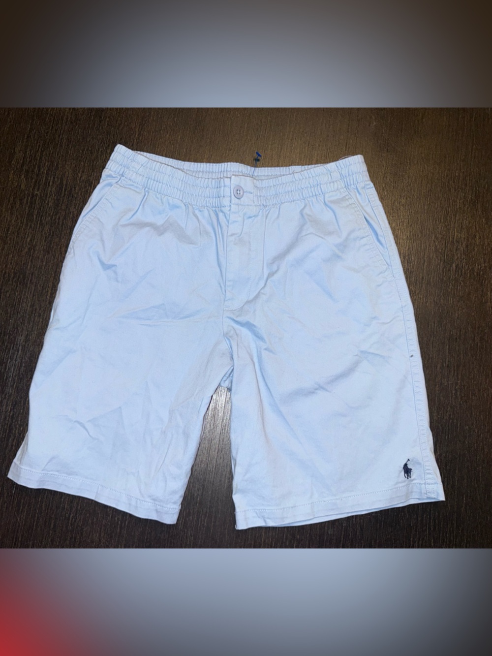 Polo by Ralph Lauren Light Blue Elastic Waist Men's Shorts